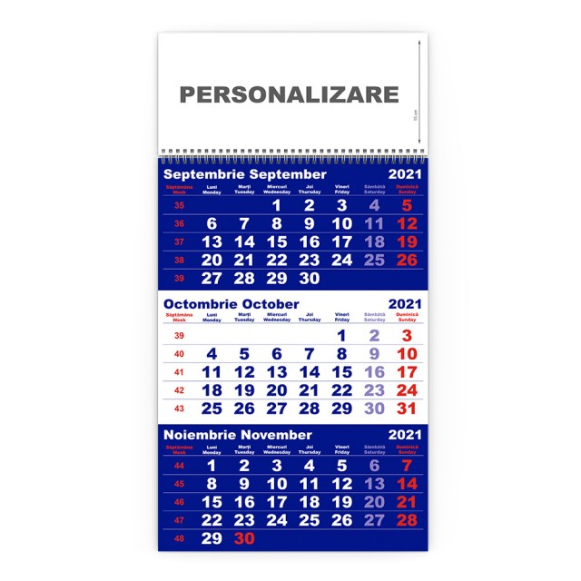 nice to meet you Labor Previously Calendar de perete TRIPTIC CLASIC 1 Albastru | DeMedia