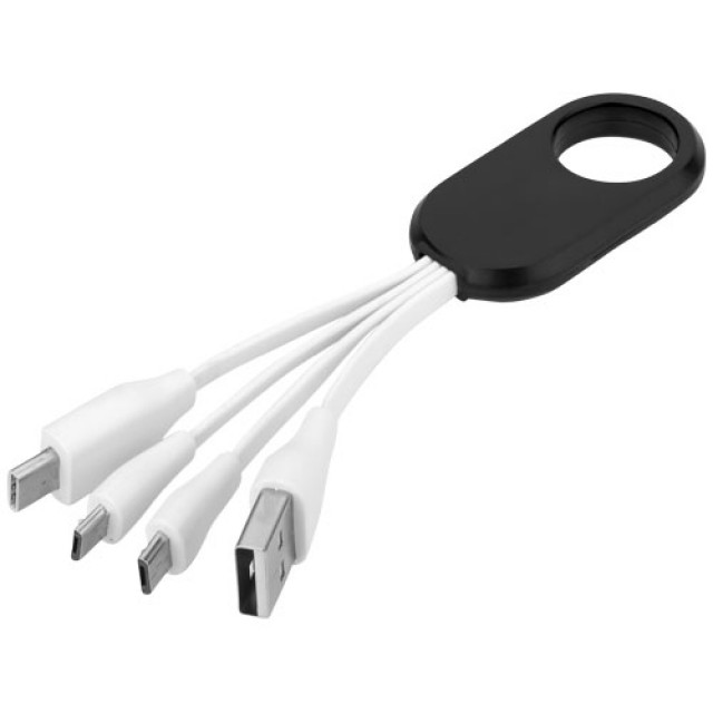 Troup 4-in-1 charging cable with type-C tip Troup 4-in-1 charging cable with type-C tip